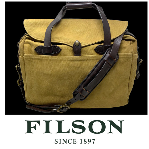 Filson Bags Filson Rugged Twill Original Field Briefcase Tan Style