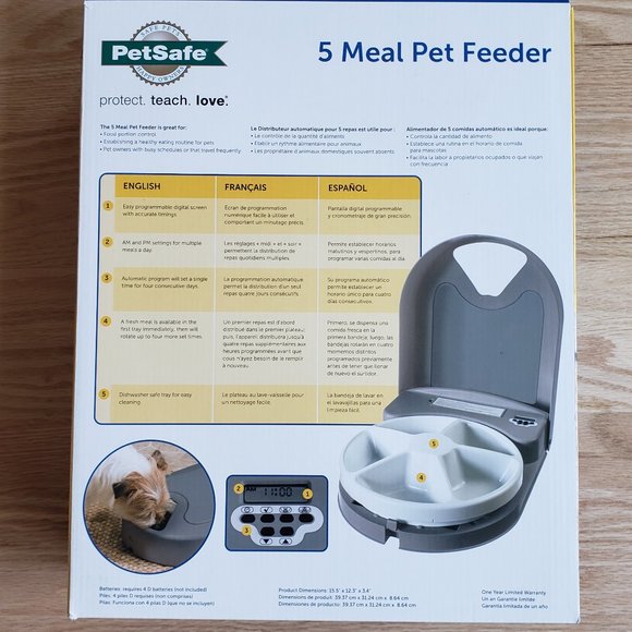 PetSafe Small Pets Petsafe 5 Meal Programmable Pet Food Dispenser