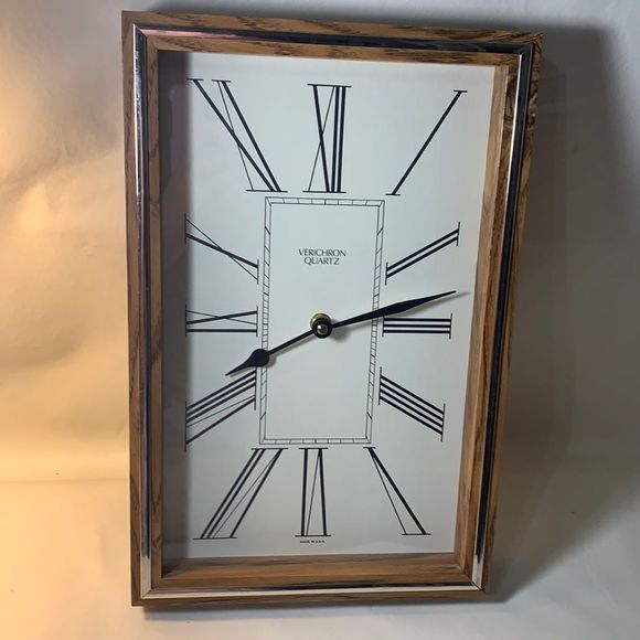 Verichron Wall Decor Verichron Quartz Vintage Rectangular Wall