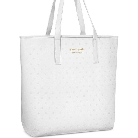 kate spade Bags Kate Spade Fragrance Perfume White Dot Large Tote