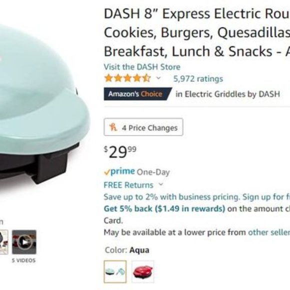 Kitchen New Dash 8 Electric Griddle Poshmark
