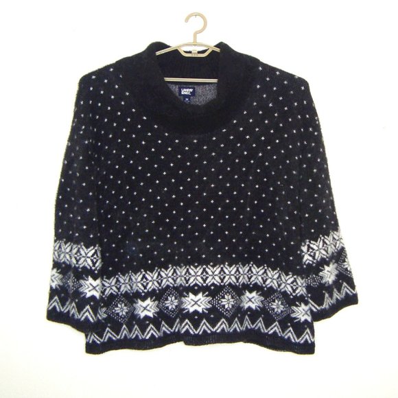 Lands' End Sweaters Lands End Heavy Nordic Fair Isle Soft Fuzzy