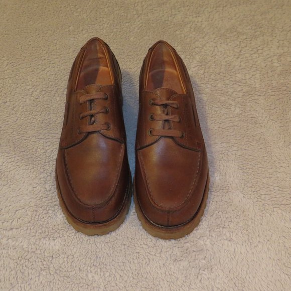 j.m. weston Shoes Jm Weston Brown Leather Deck Lug Sole Derby Shoe