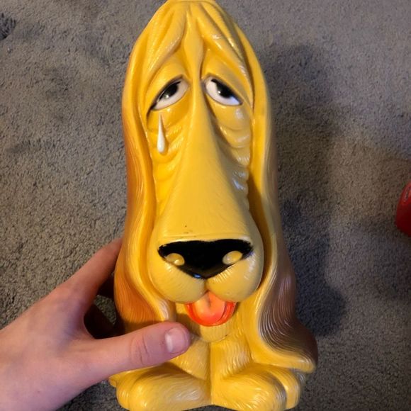 MY TOY INC Other Vintage 97s Sad Crying Basset Hound Dog Piggy Bank