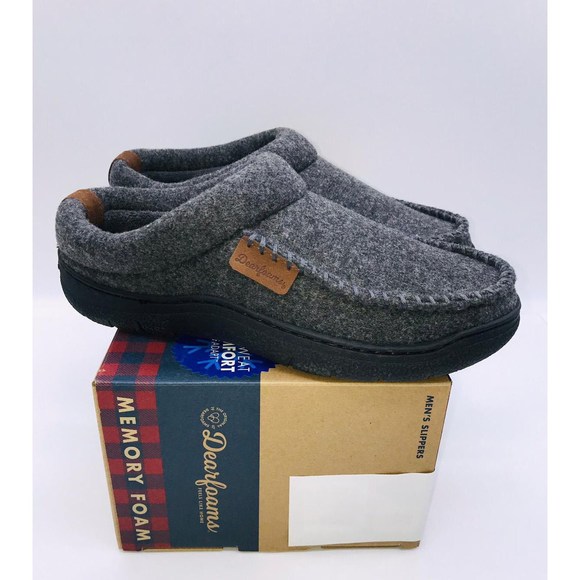 dearfoams Other Dearfoam Mens Memory Foam Clog Slippers Dark