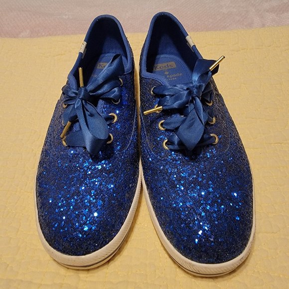 kate spade Shoes Royal Blue Kate Spade Glitter Keds Poshmark