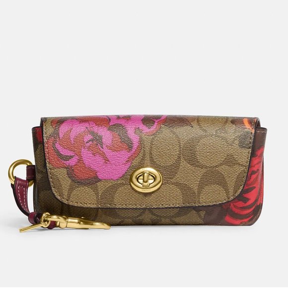 Coach Accessories Coach Sunglass Case In Signature Canvas With