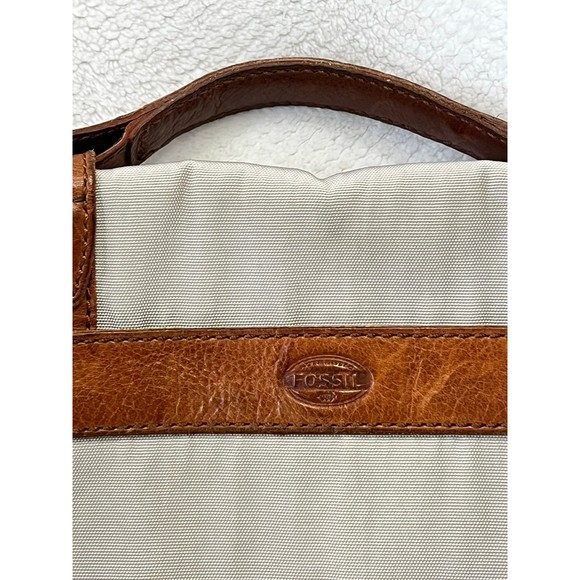 Fossil Bags Fossil Canvas Leather Laptop Or Briefcase Poshmark