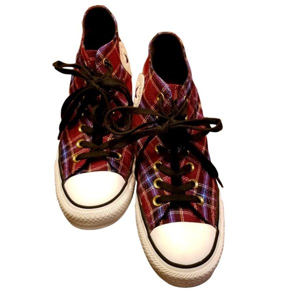 Converse Shoes Converse All Star Chuck Taylor Ox Plaid Lux Hi Top