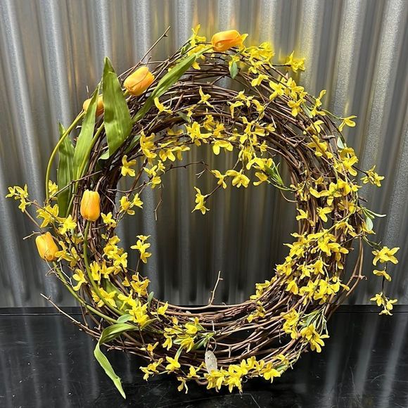 Pottery Barn Holiday Pottery Barn Faux Flower Wreath Poshmark