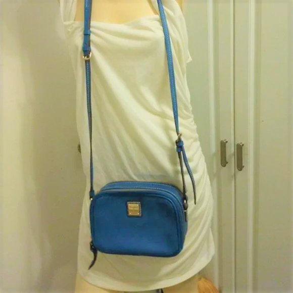Dooney & Bourke Bags Dooney Bourke Blue Leather Wexford Camera Bag