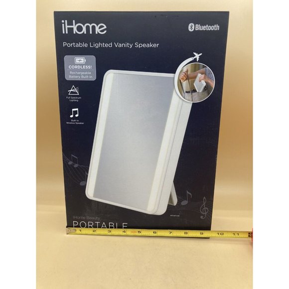 iHome Bath Ihome Portable Vanity Mirror With Bluetooth Audio Led