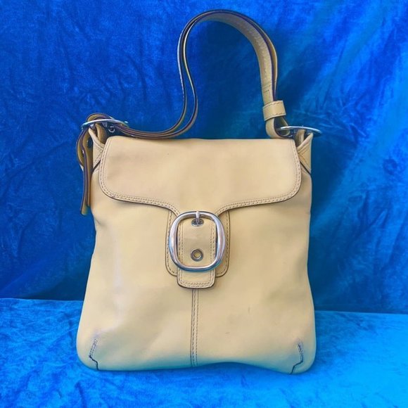 Coach Bags Coach Leather Bag Buttercream Yellow Crossbody Strap