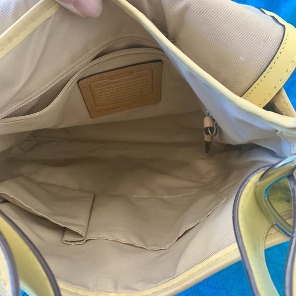 Coach Bags Coach Leather Bag Buttercream Yellow Crossbody Strap