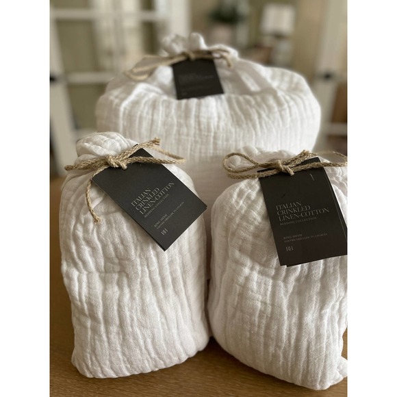 Restoration Hardware Bedding New Restoration Hardware Italian Crinkled Linencotton King
