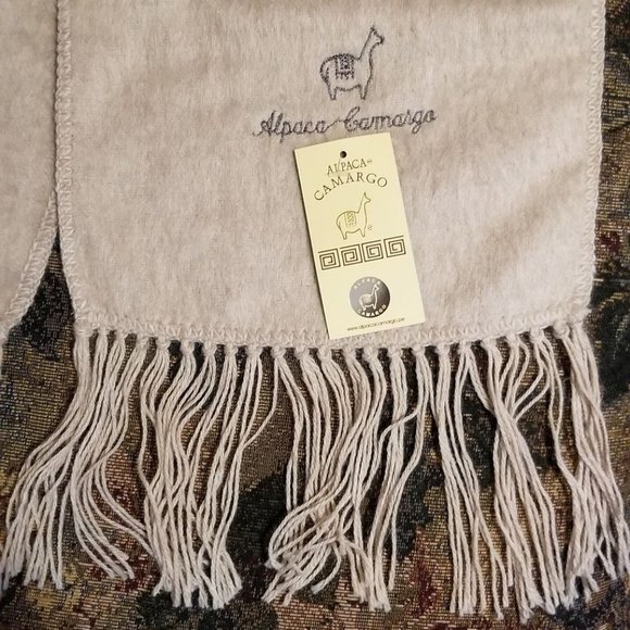 Alpaca Camargo Accessories Soft Warm Alpaca Wool Blend Woven Scarf