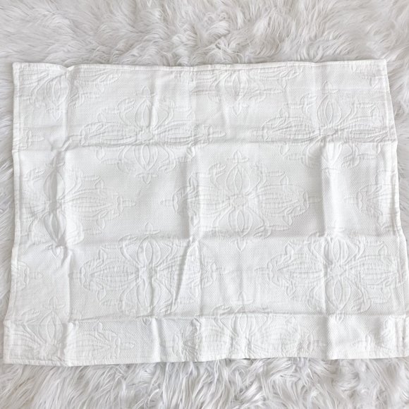 West Elm Bedding West Elm Green Organic Floral Embossed Ivory