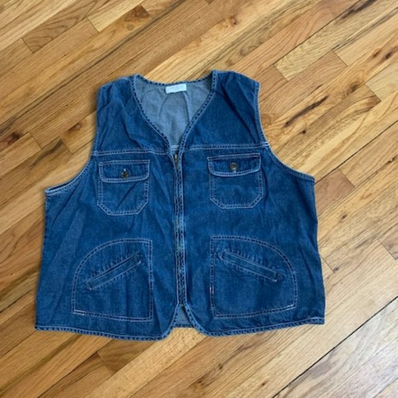 Jones New York Jackets & Coats Jones New York Denim Vest Size Xxl
