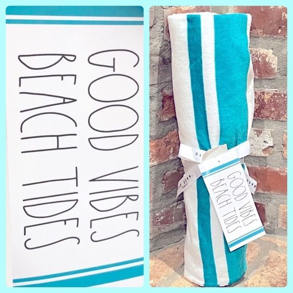 Rae Dunn Other Rae Dunn Beach Towel Good Vibes Beach Tides I Have 3