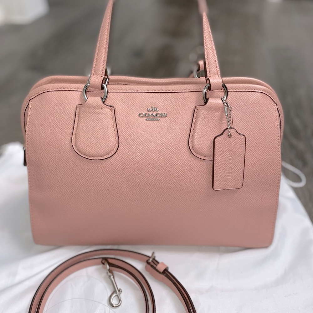 Coach Double Top Handle Satchel With Shoulder Strap, … Gem