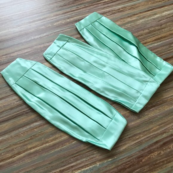 Accessories Mint Green Satin Formal Cummerbund With Elastic Boy Sizes