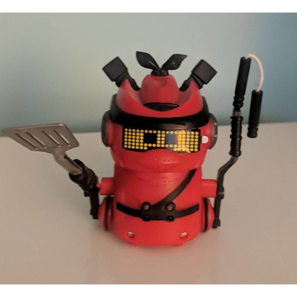 Handmade Toys Spin Master Ninja Bots Battling Red Robot Comical Animated Poshmark