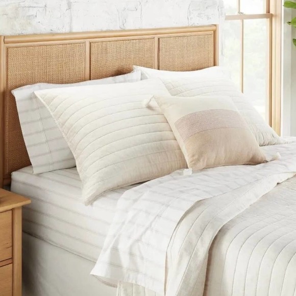 Target Bedding Heath Hand Target Euro Sham Crosshatch Taupe 26 Inch