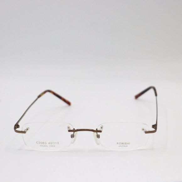 Konishi Accessories Konishi Rectangle Rimless Eyeglasses Frames Nickel Free Made In Japan 49