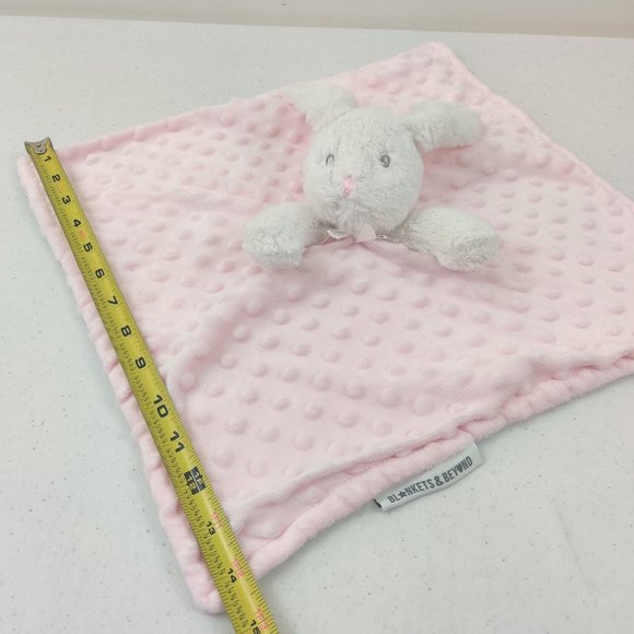 Blankets & Beyond Toys Blankets And Beyond Minky Lovey Security Blanket White Rabbit Plush
