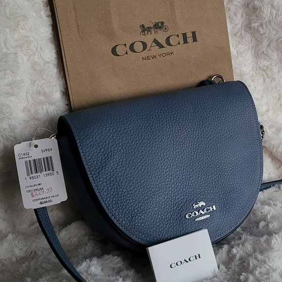Bags Nwt Coach Ellen Crossbody Stone Blue Poshmark
