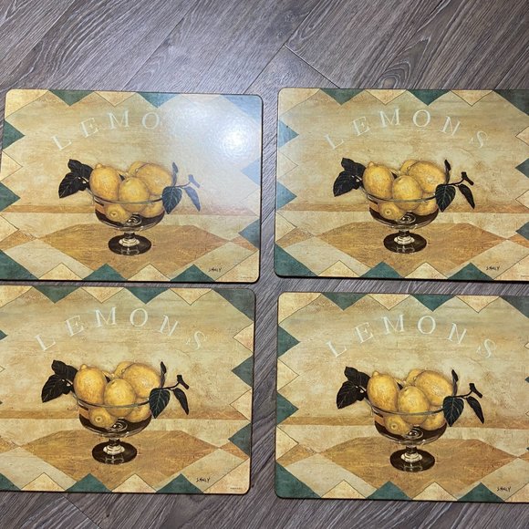 Pimpernel Kitchen Vintage Pimpernel Cork Placemats Set Of 4 Lemons