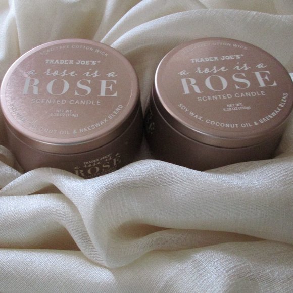 Trader Joe’s Other Trader Joes Rose Scented Candle Set Of 2 New In