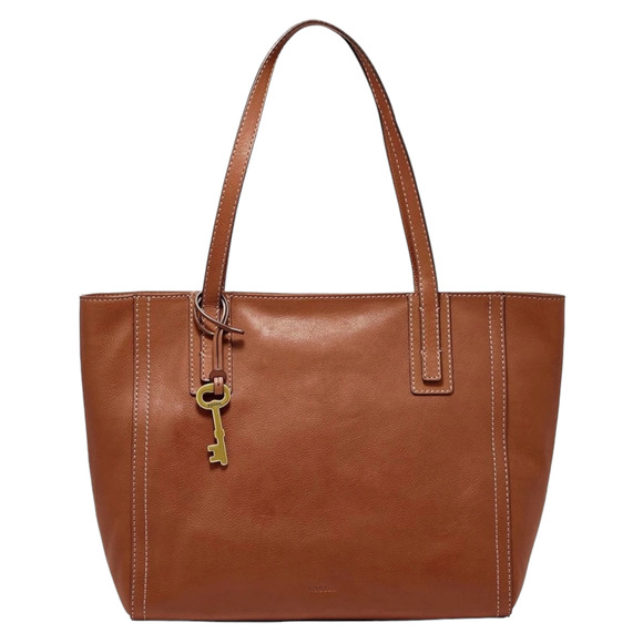 Fossil Bags Fossil Emma Tote Leather Shoulder Bag Double Handle