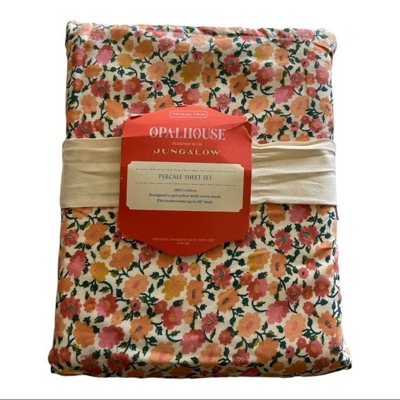 Opalhouse Bedding Opalhouse Floral Print Percale Sheet Set Twin Xl