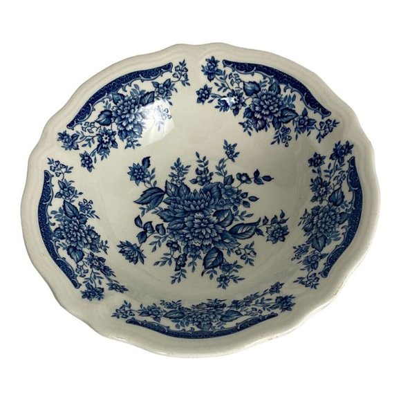 Ironstone Holiday Vintage Blue Carnation Ironstone 4235 Serving