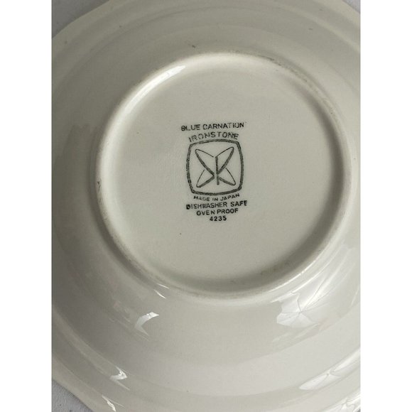 Ironstone Holiday Vintage Blue Carnation Ironstone 4235 Serving