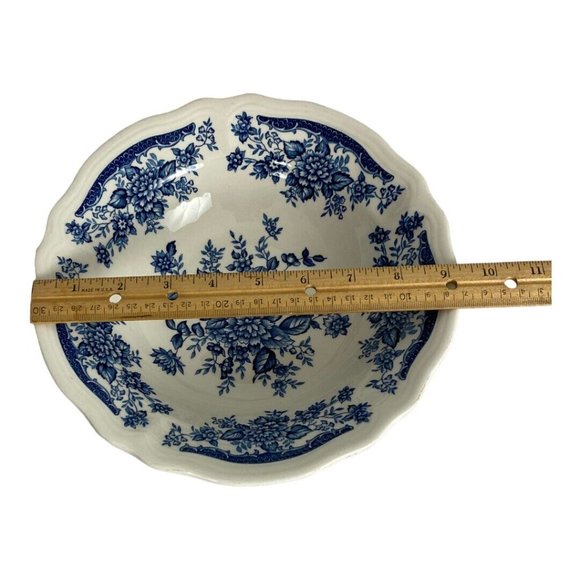 Ironstone Holiday Vintage Blue Carnation Ironstone 4235 Serving