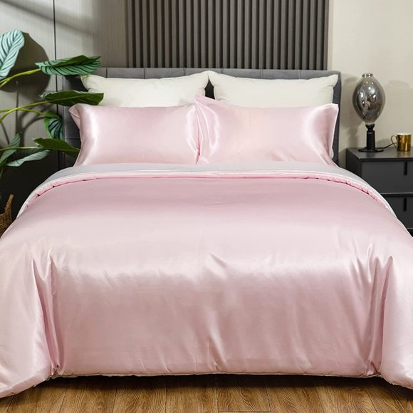 Bedding New Cooling Satin Comforter Set Soft Silky Cooling Down
