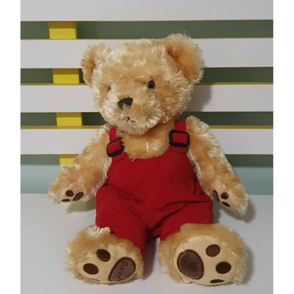 MYER Toys Myer Teddy Bear Bailey 208 Red Overalls 30cm Christmas