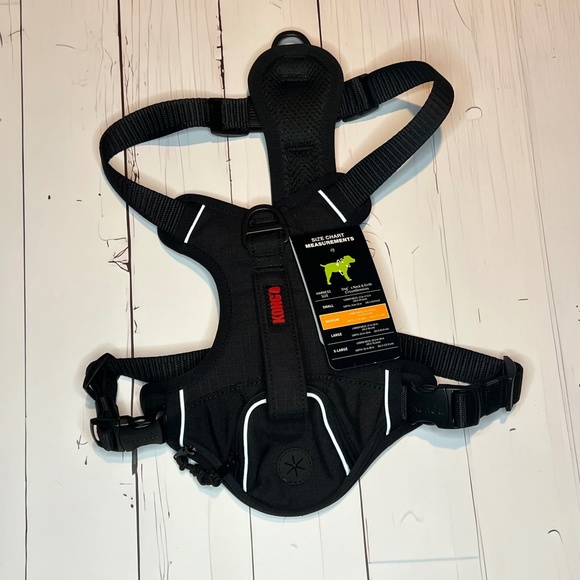 Kong Dog M Kong Dog Harness Collar And Leash Dog Walking Kit Black