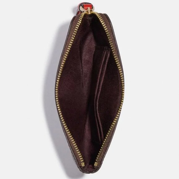 Coach Bags Coach Corner Zip Wristlet In Signature Canvas With