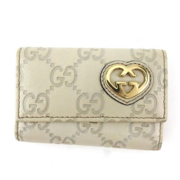 Gucci Bags Gucci Key Case Gucci Mabeige Gray Gray Leather Authentic