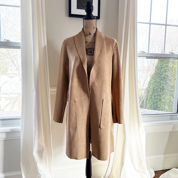 Premise Jackets & Coats Premise Studio Faux Suede Open Coat Poshmark