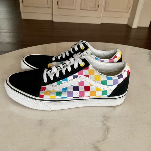Vans Shoes 85 Rainbow Checkered Vans New Poshmark