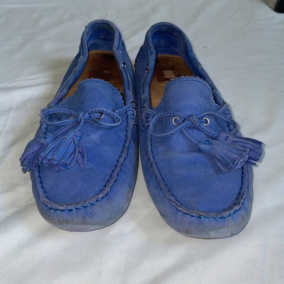 Coach Shoes Coach Nadia Blue Suede Tassel Moccasin Size 95 Poshmark