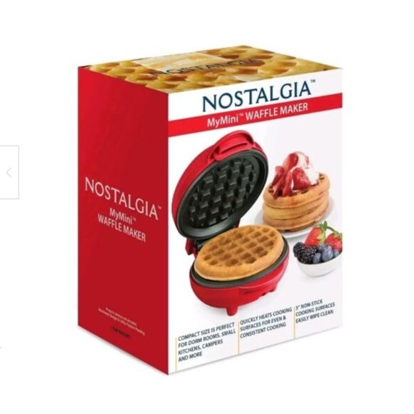 Nostalgia Kitchen Nwt Nostalgia Mymini Personal Electric Waffle