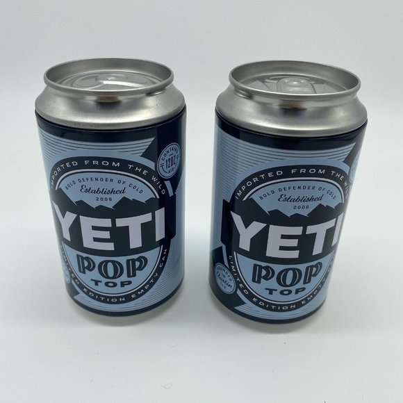 Yeti Accents 2 Brand New Yeti Pop Top Stash Canbeer Can Promotional