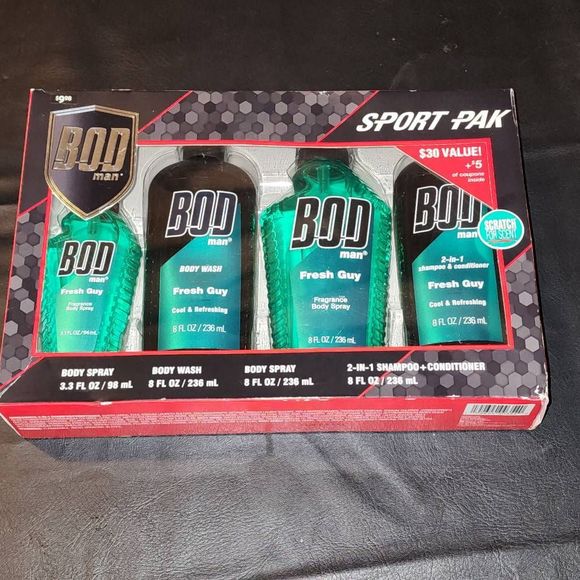 Bod Grooming Nib Bod Man Fresh Gut Sport Pack Body Spray Body Wash