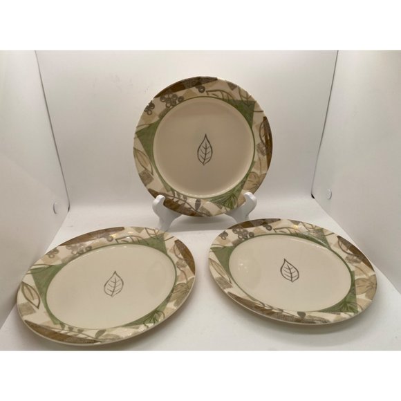 Corelle Dining Corelle Textured Leaves By Corning Dessert Plates 725 Set Of 3 Poshmark