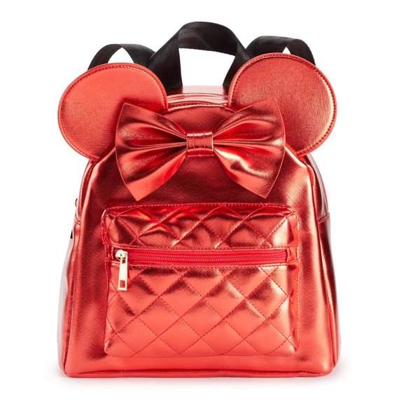 Disney Bags Nwt Disneys Minnie Mouse Red Metallic Mini Backpack